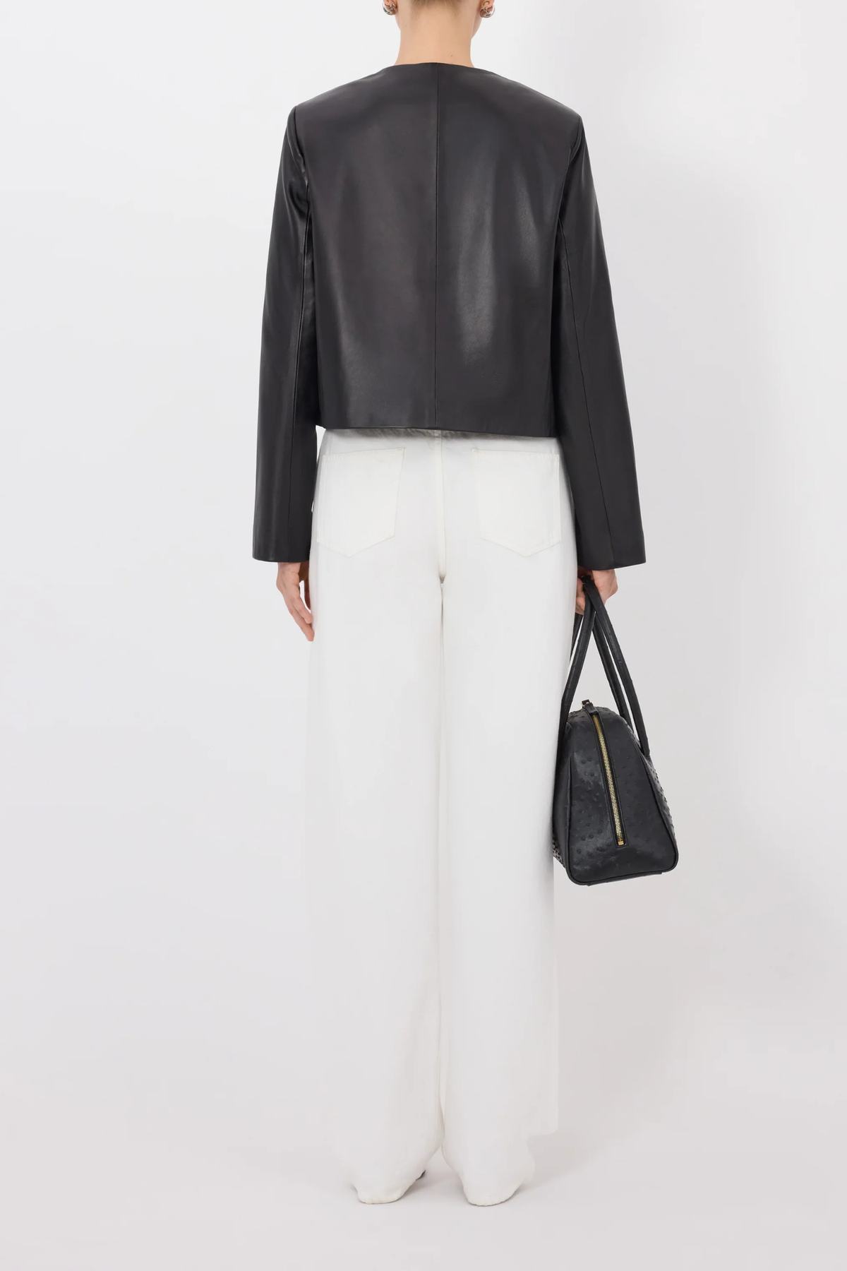 Loulou de Saison Raho Leather Jacket - Black - Image 4 of 4