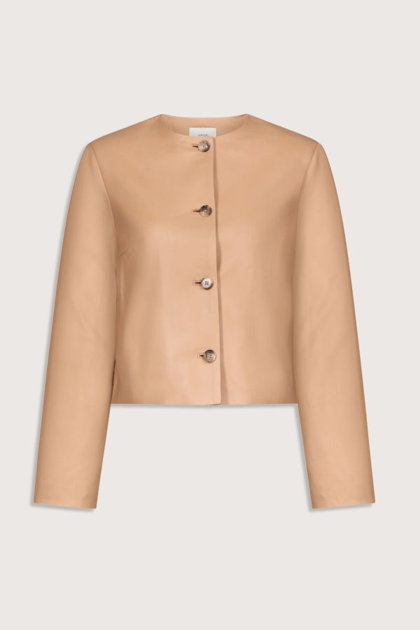 Loulou de Saison Raho Leather Jacket - Sienna