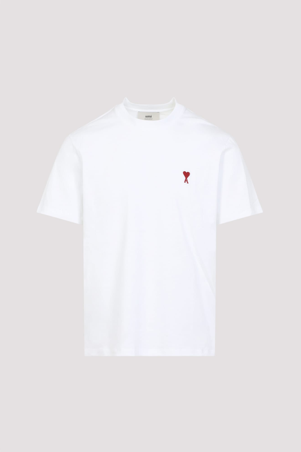 Ami Alexandre Mattiussi Classic Red T-Shirt - White
