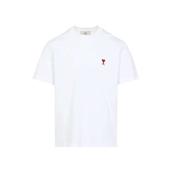 Ami Alexandre Mattiussi Classic Red T-Shirt - White