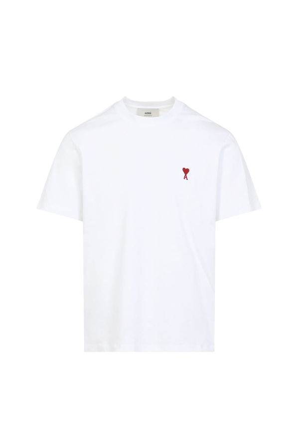 Ami Alexandre Mattiussi Classic Red T-Shirt - White