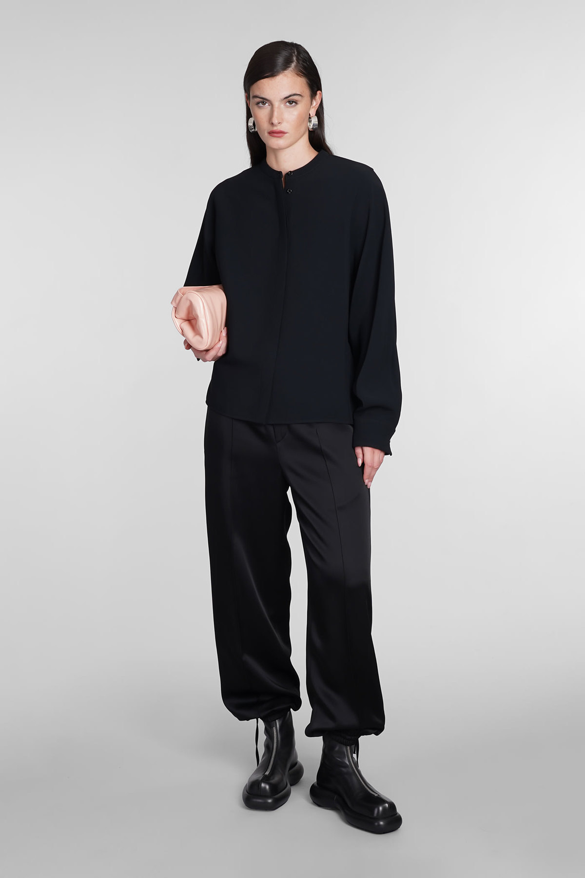 Jil Sander Viscose Blend Shirt - Black - Image 2 of 5