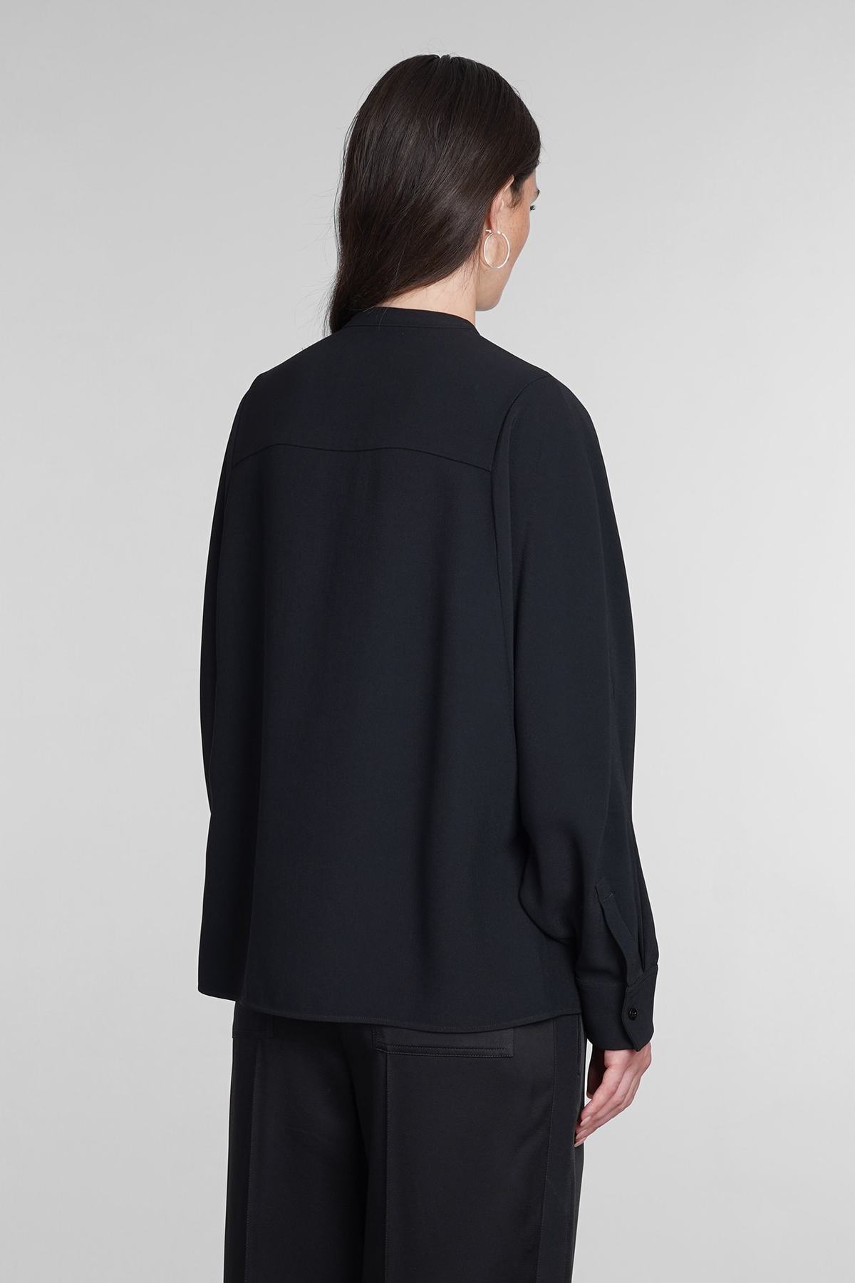 Jil Sander Viscose Blend Shirt - Black - Image 3 of 5
