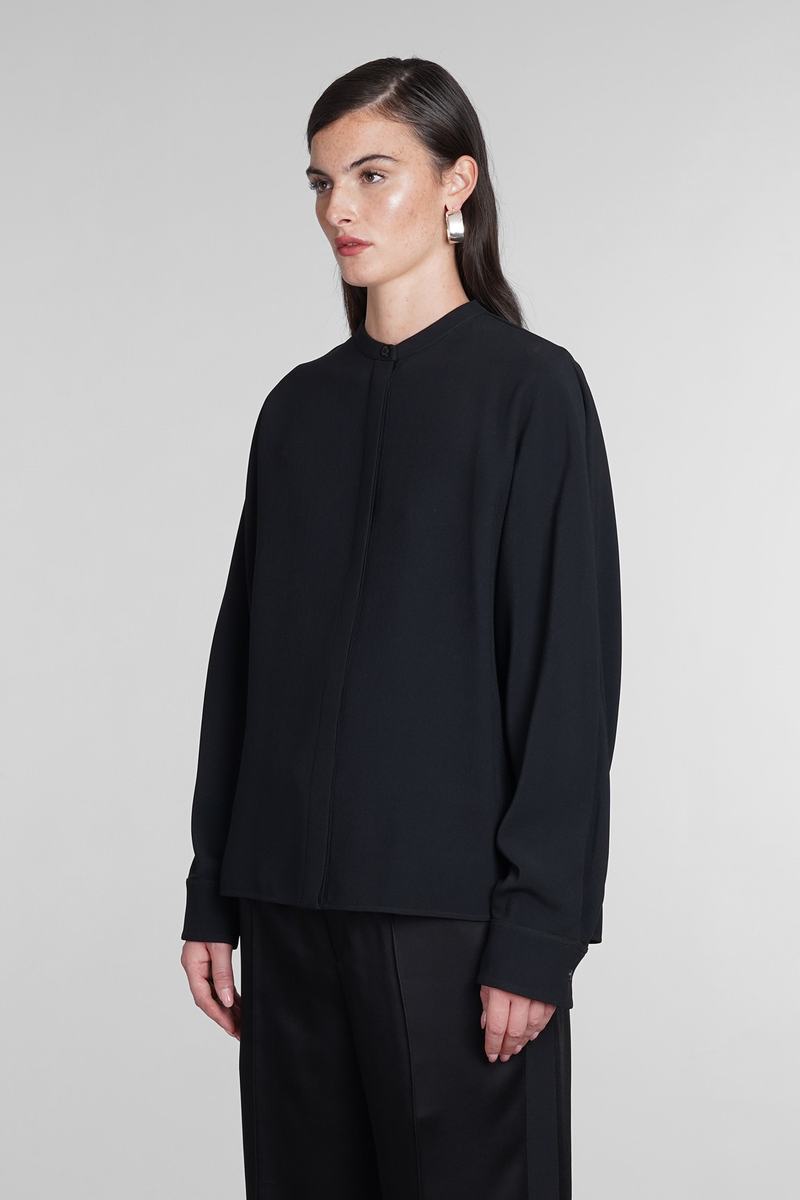 Jil Sander Viscose Blend Shirt - Black