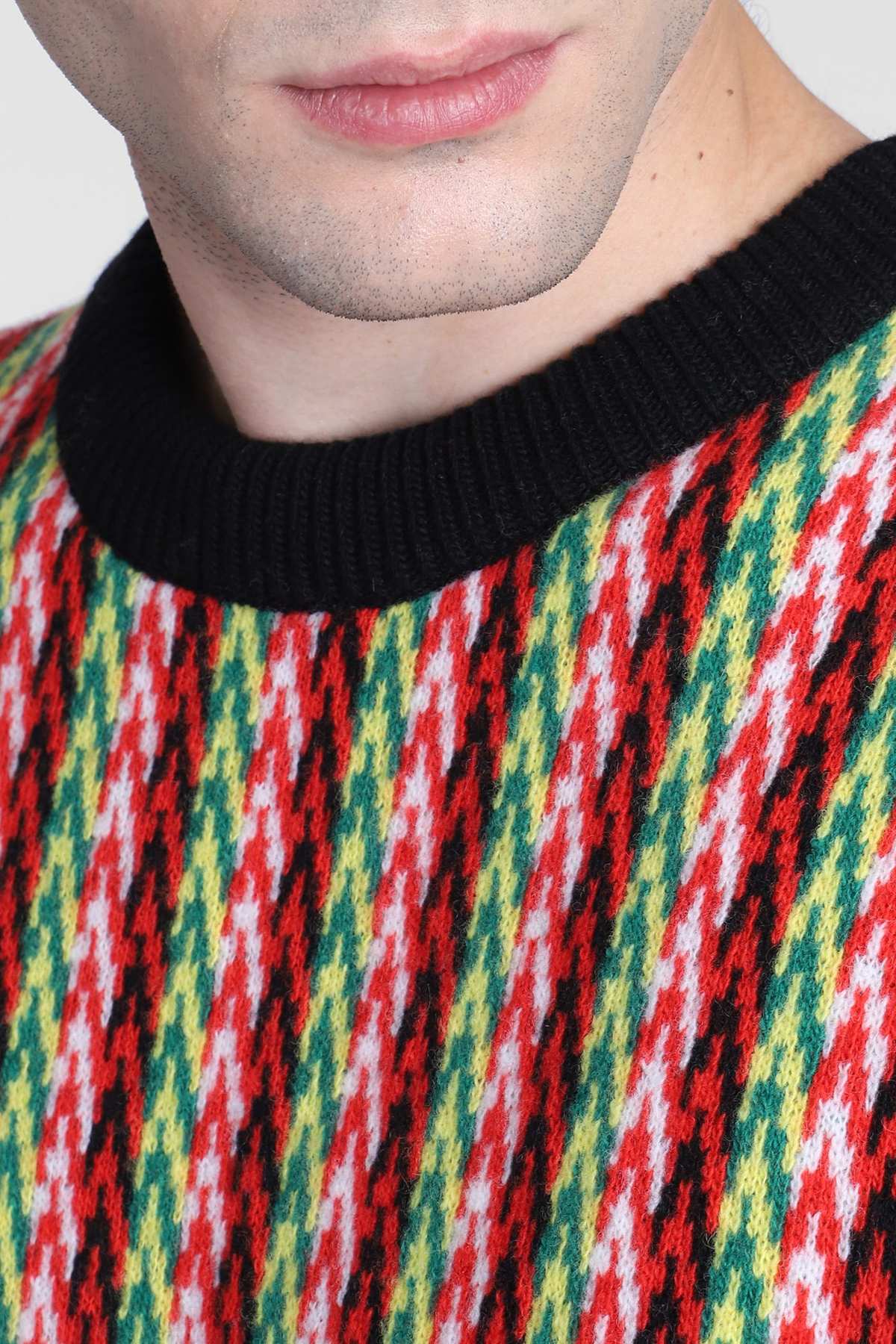 Lanvin Sweater With Multicolored Chevron Motif Sweater - Image 5 of 5
