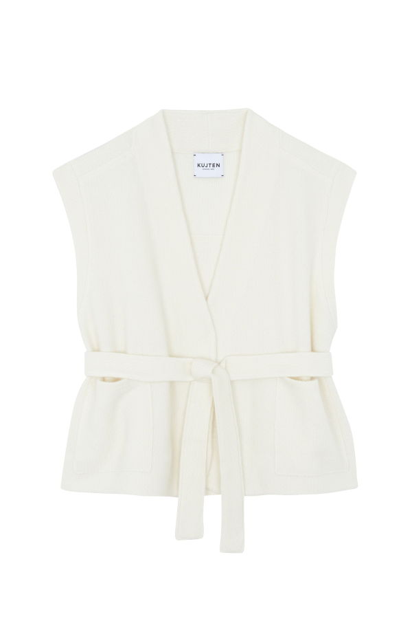 Kujten Lali Knit Vest - Blanc