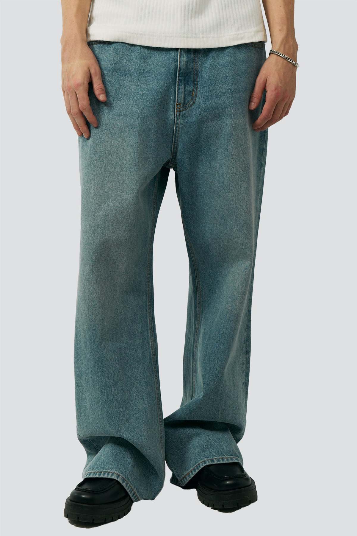 Dunst Light Blue Semi Flared Jeans - Image 1 of 4