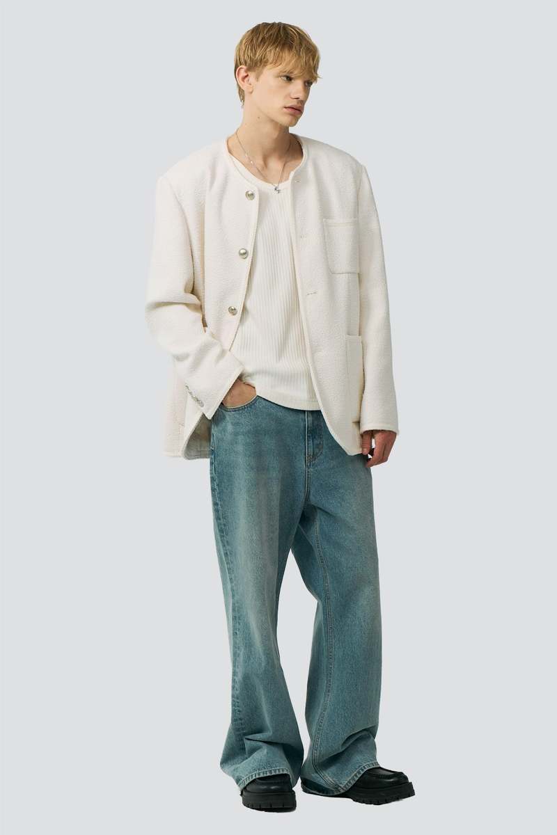 Dunst Light Blue Semi Flared Jeans