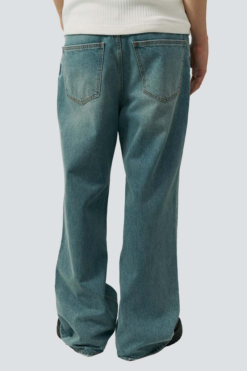 Dunst Light Blue Semi Flared Jeans