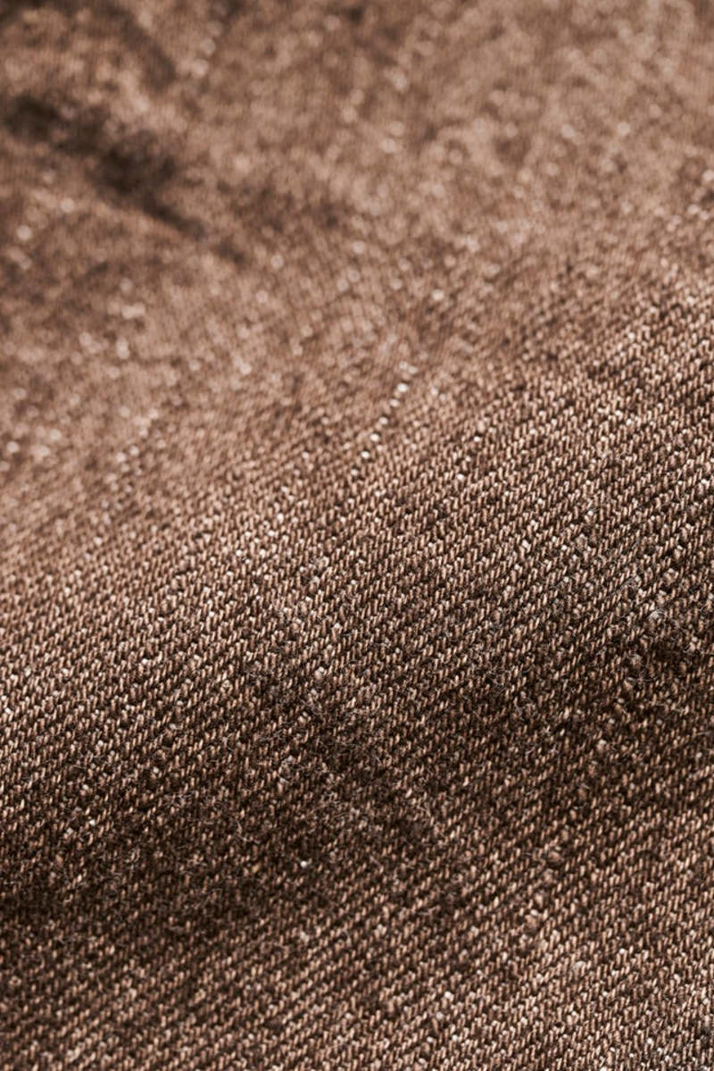 Pure Blue Japan BR-14oz-005 Slim Straight Jeans - Brown