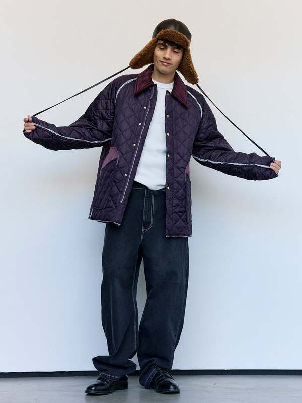 Camiel Fortgens Purple Nylon Quilted Hunting Jacket | Garmentory