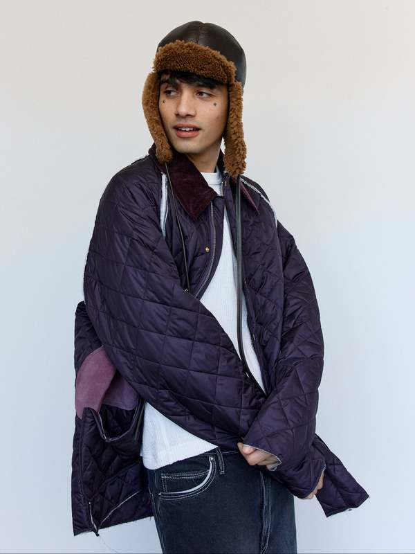 Camiel Fortgens Purple Nylon Quilted Hunting Jacket | Garmentory