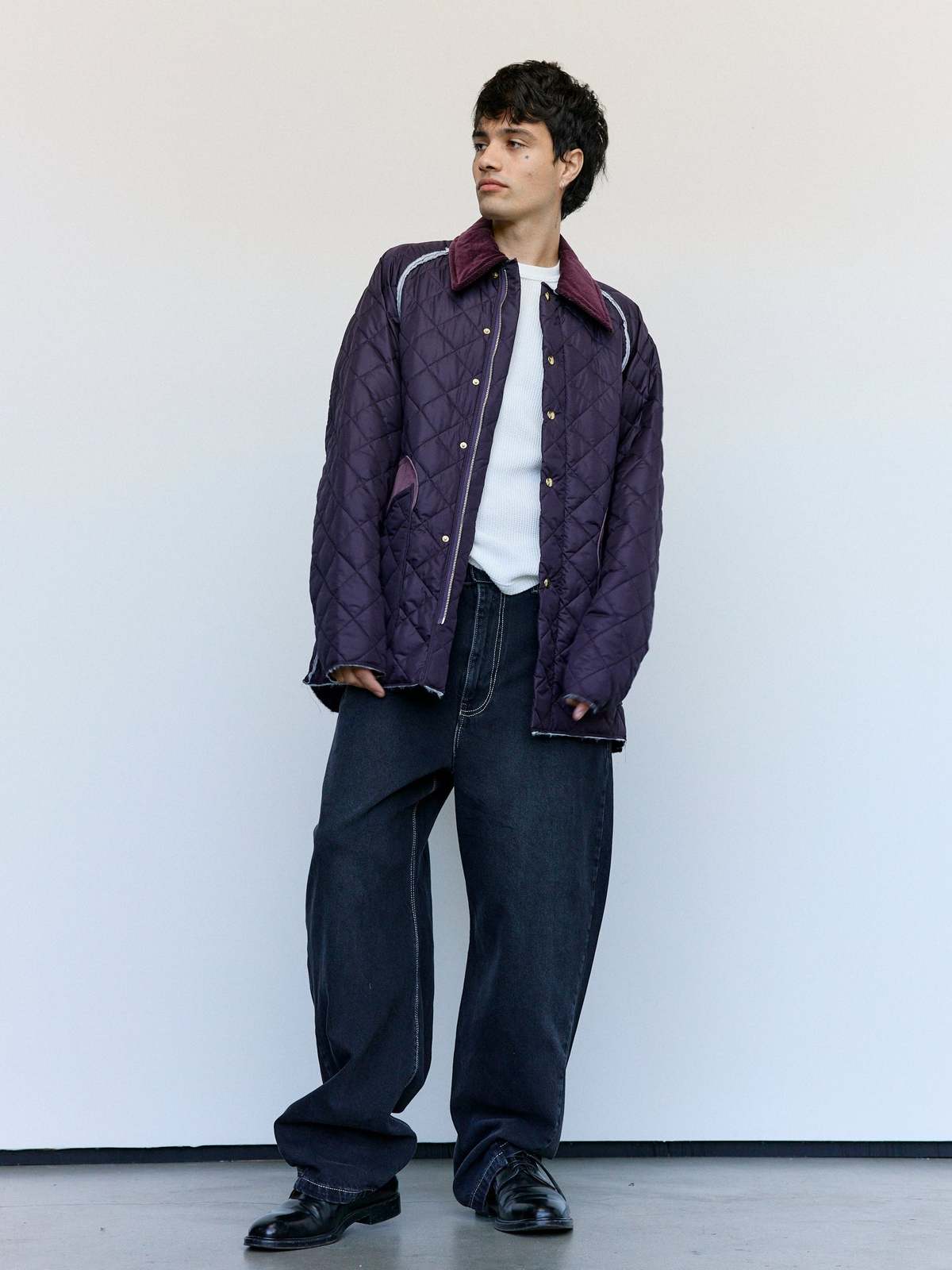Camiel Fortgens Purple Nylon Quilted Hunting Jacket | Garmentory