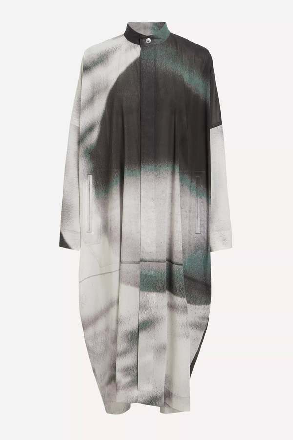 Issey Miyake Shadow Study Collar Tunic Top