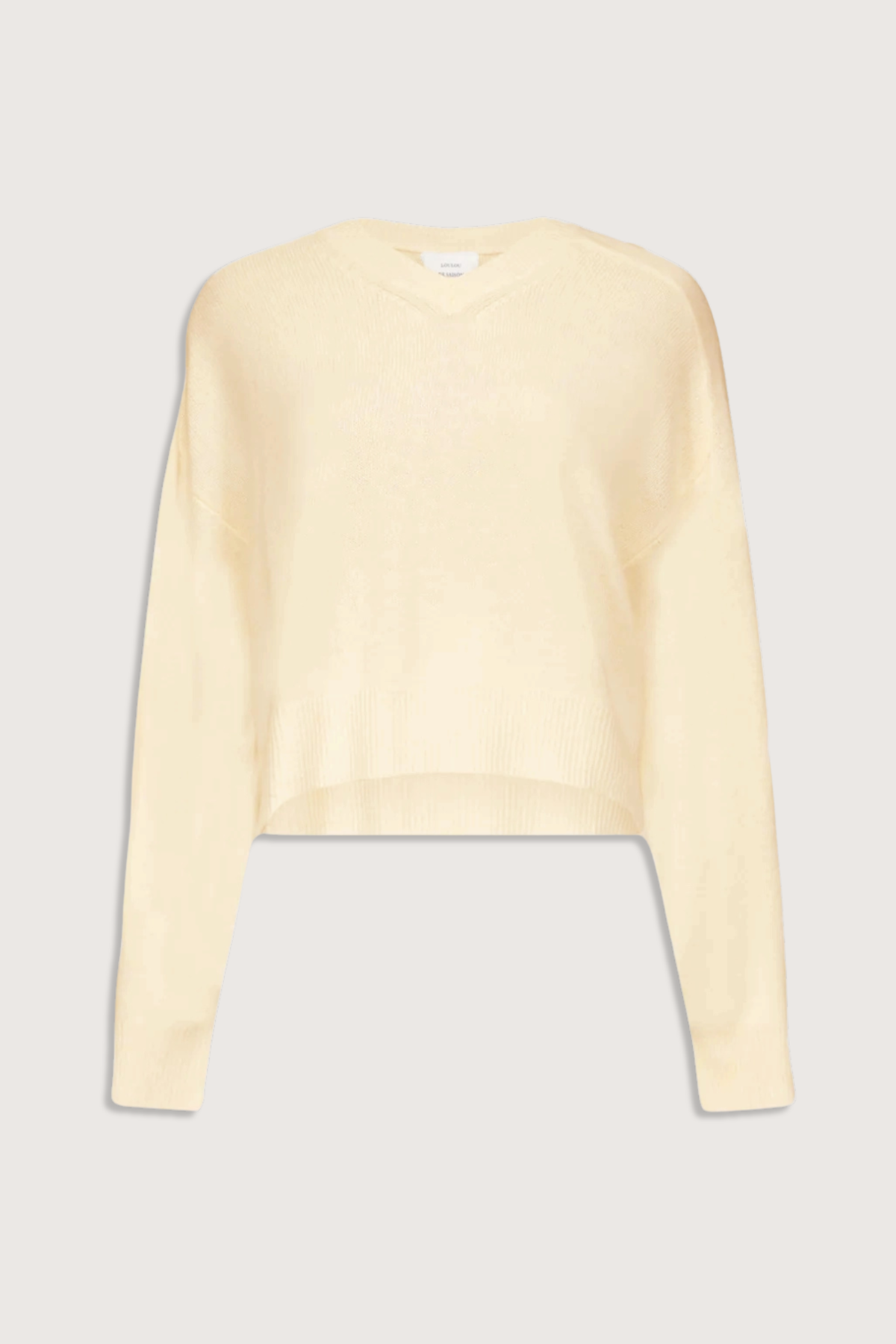 Loulou de Saison Anzor V-Neck Cashmere Sweater - Butter - Image 1 of 1