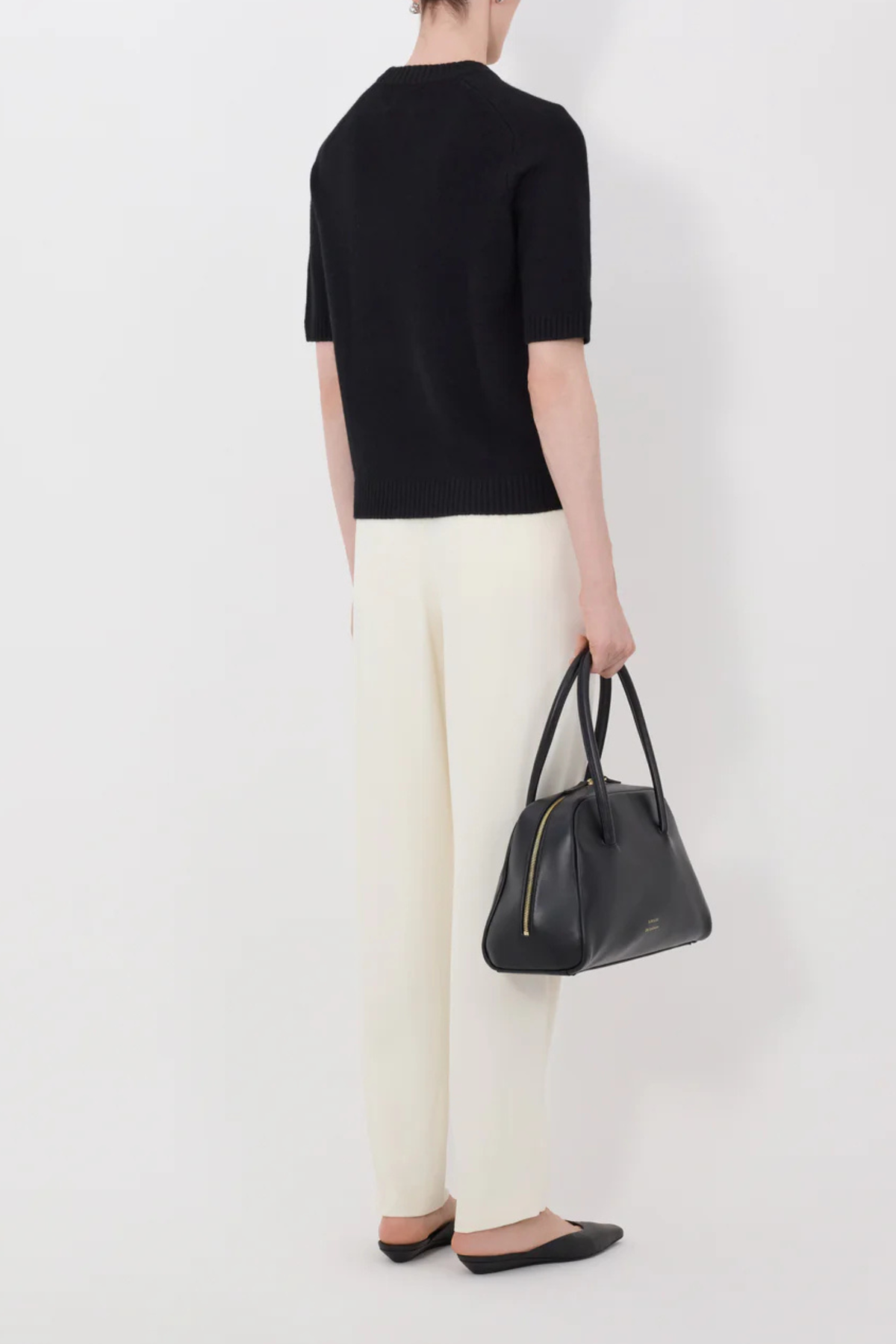 Loulou de Saison Dara Cashmere Sweater - Black - Image 4 of 4