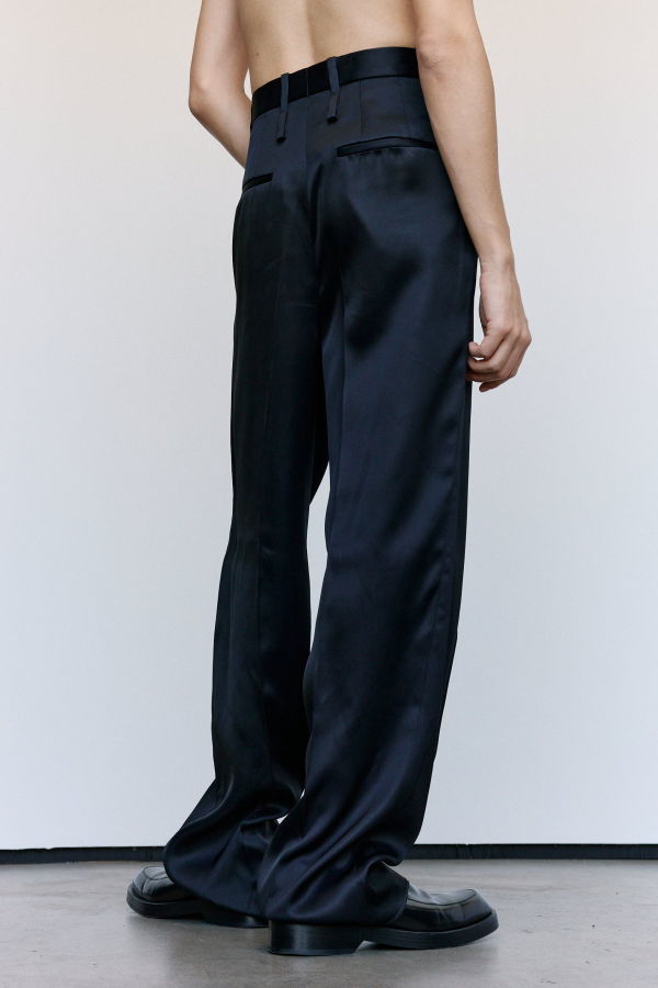 Jil Sander Black Fluid Viscose Trousers