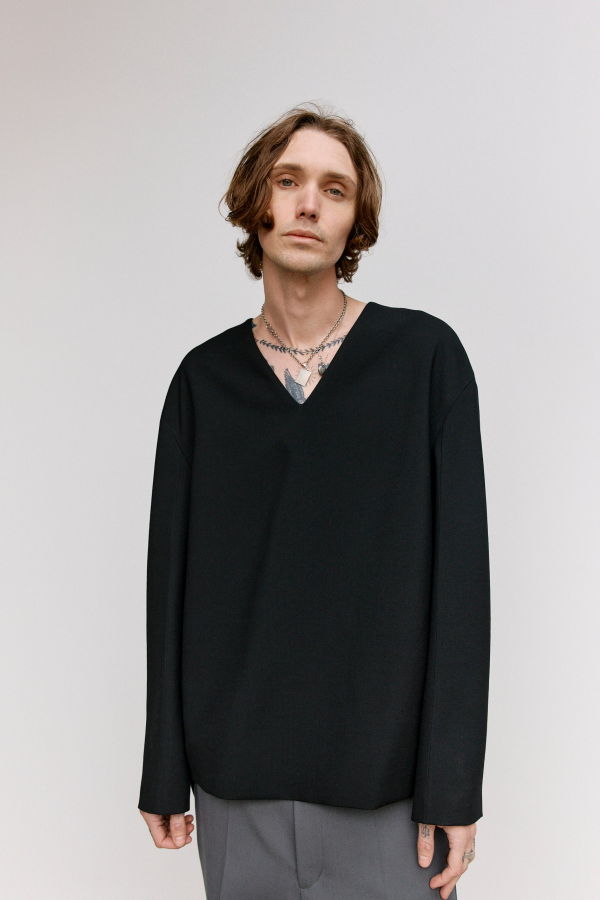 Jil Sander Wool Pullover Blouson Jacket