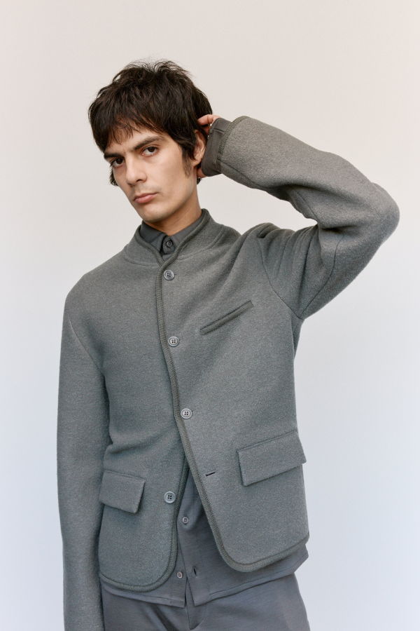 Rier Camoscio Felted Wool Walker Athletic Jacket