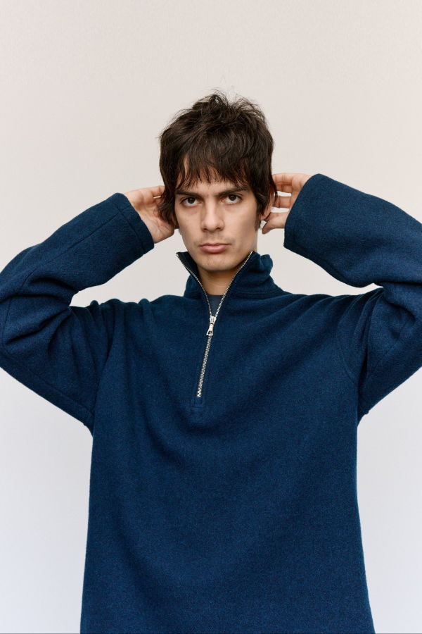 Rier Plombe Wool Fleece Polo