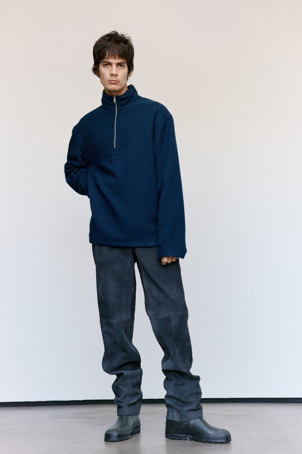 Rier Plombe Wool Fleece Polo