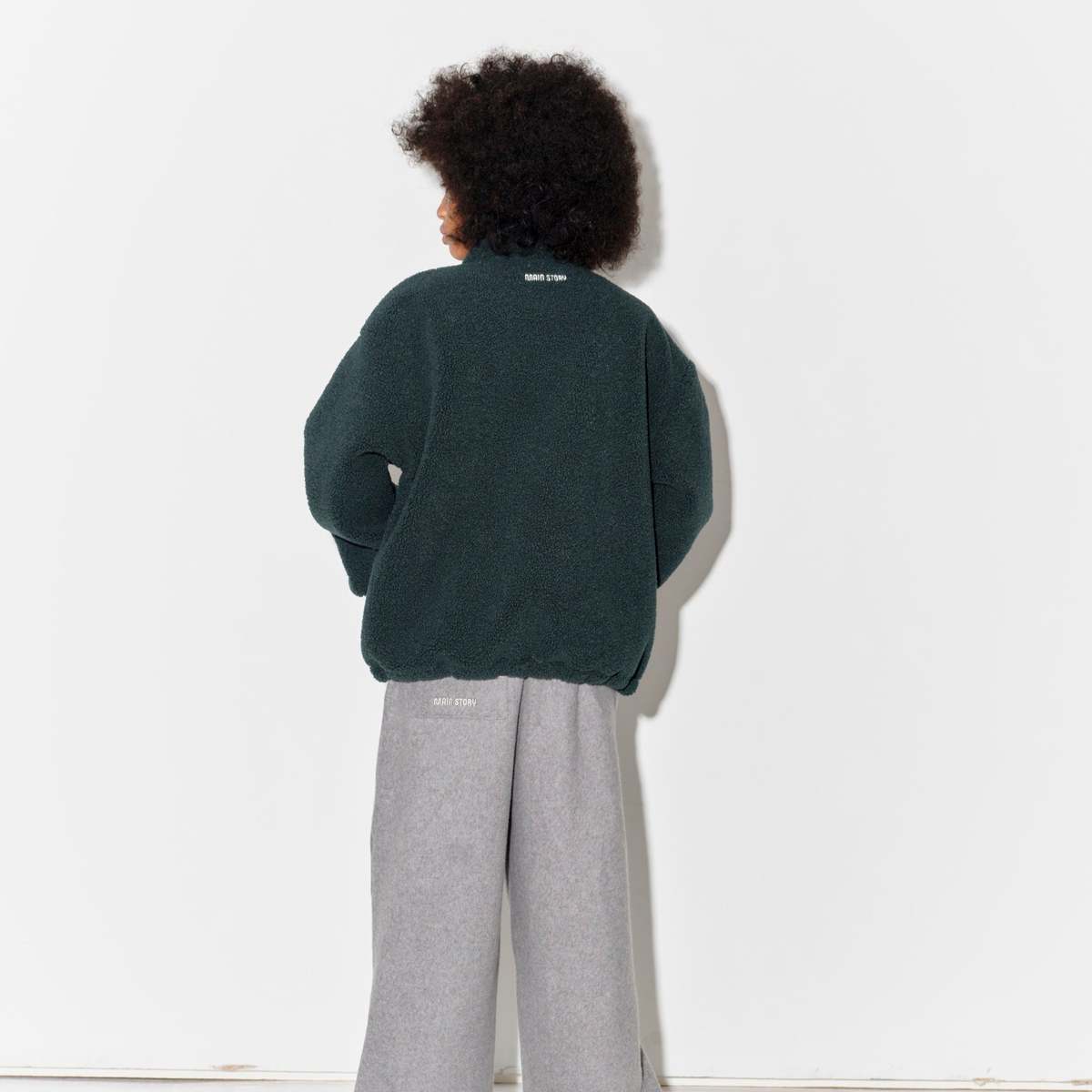 KIDS Main Story Fleece Jacket - Bottle Green - Image 4 of 4