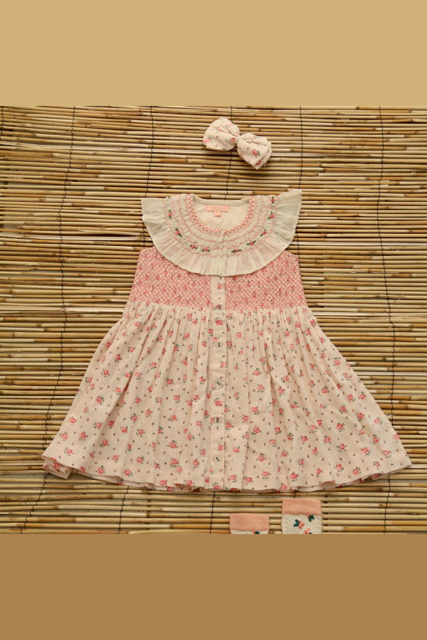 KIDS Bonjour Ibiza Top & Hairclip Set - Rosa Bloom