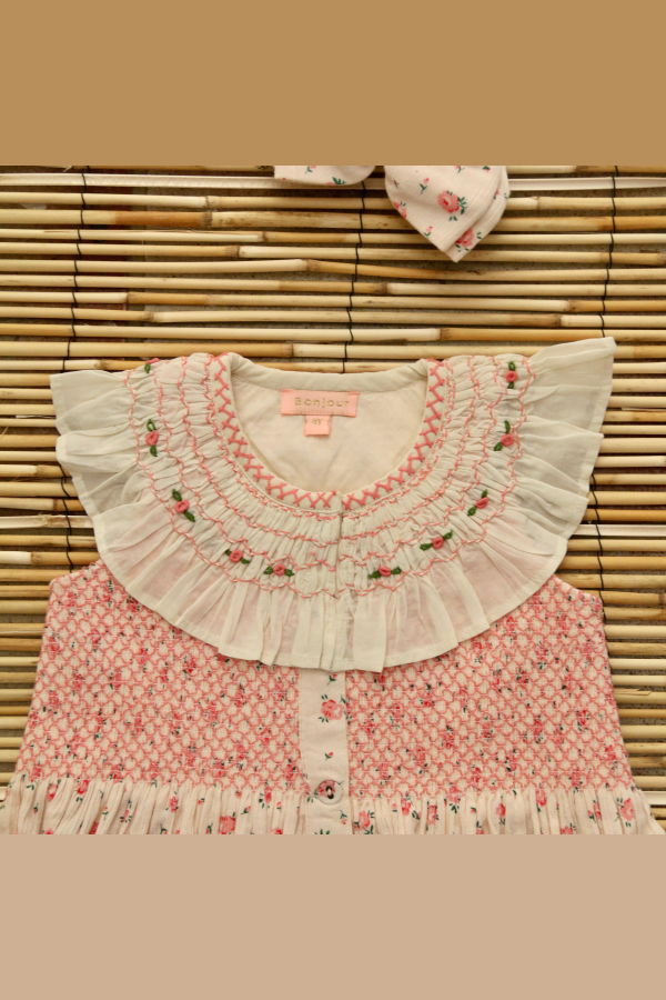 KIDS Bonjour Ibiza Top & Hairclip Set - Rosa Bloom