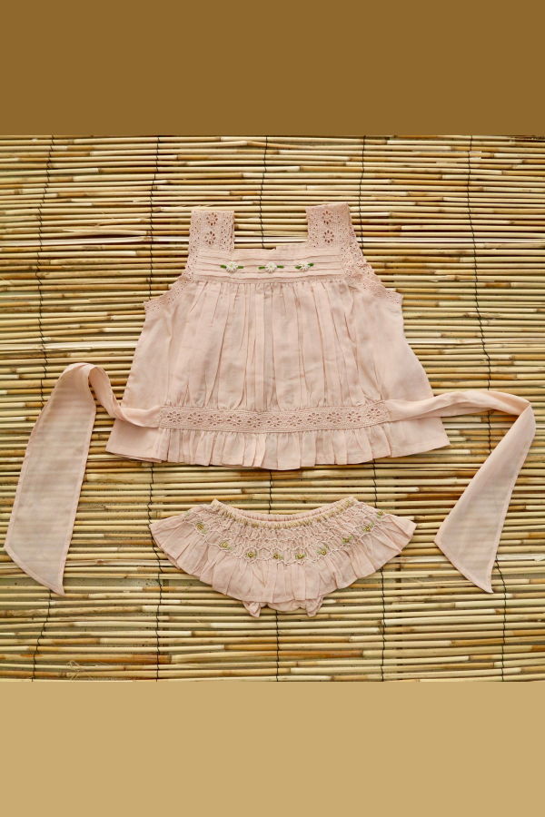 KIDS Bonjour Kid's Set Top and Panty Set - Light Pink