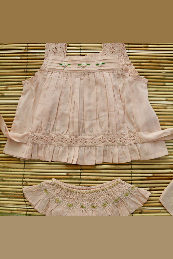 KIDS Bonjour Kid's Set Top and Panty Set - Light Pink