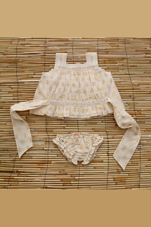 KIDS Bonjour Kid's Set Top and Panty Set - Natural