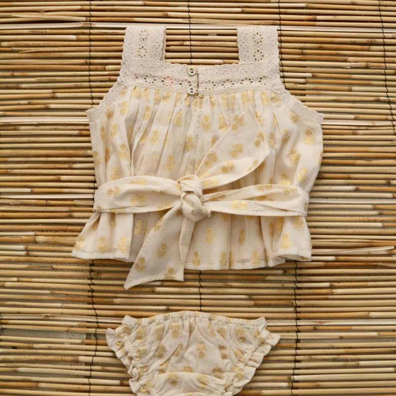 KIDS Bonjour Kid's Set Top and Panty Set - Natural