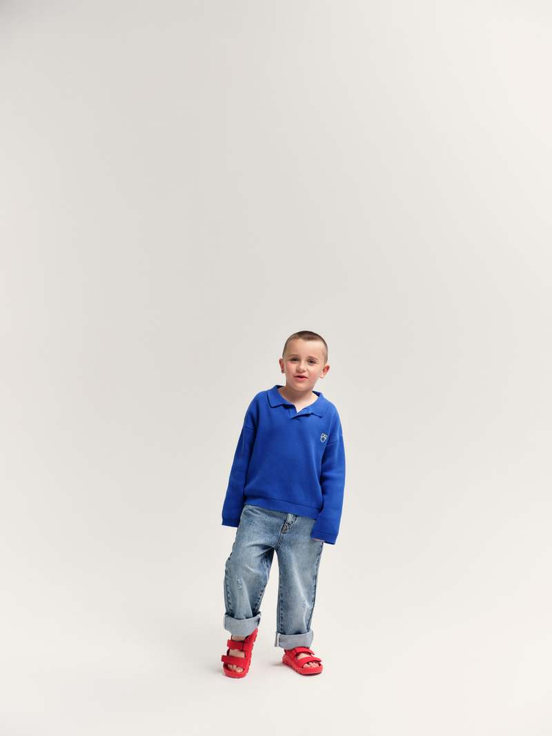 KIDS Main Story Loose Jean - Faded Blue Denim