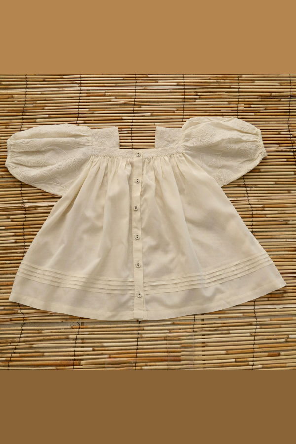 KIDS Bonjour New Blouse Top - Natural