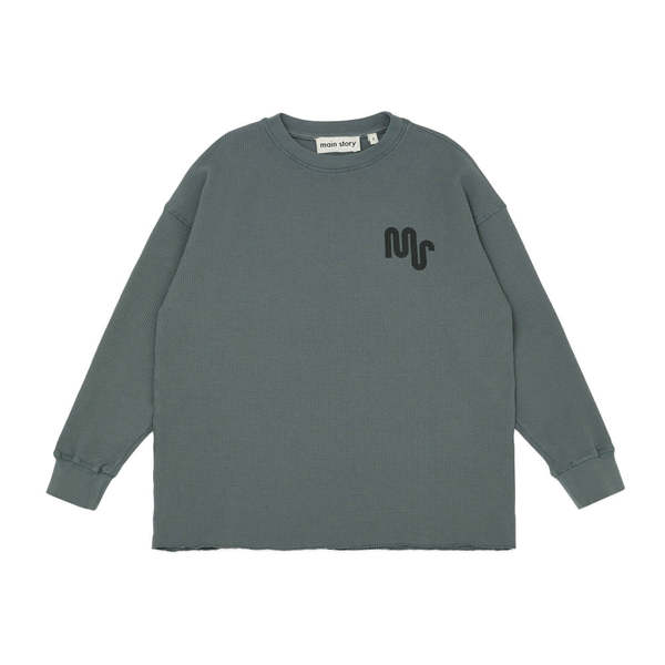 KIDS Main Story Waffle Tee - Pewter KIDS Main Story Waffle Tee - Pewter