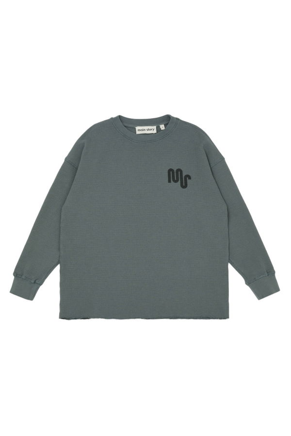 KIDS Main Story Waffle Tee - Pewter