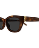 Yves Saint Laurent Soft Cat-Eye Sunglasses - Havana - Thumbnail 3