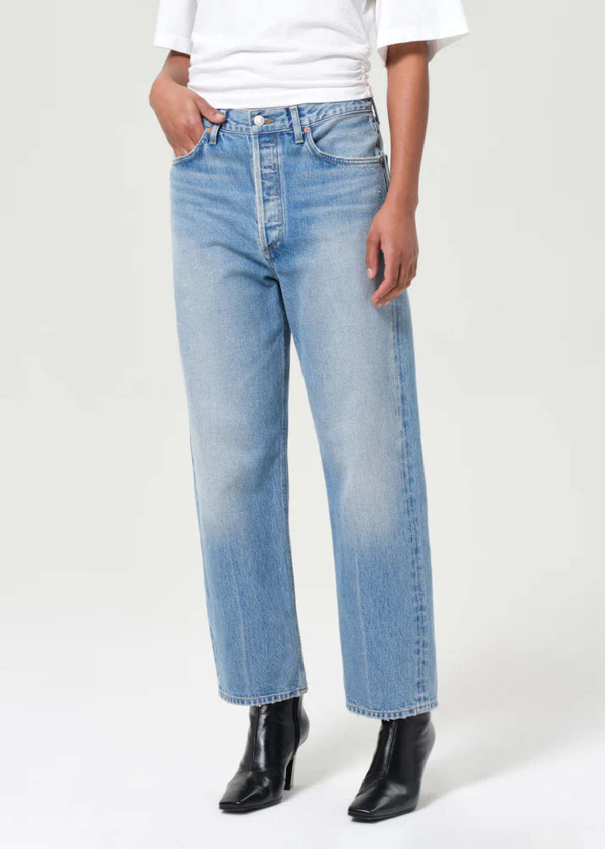AGOLDE 90's Crop Mid Rise Jeans - Image 3 of 5