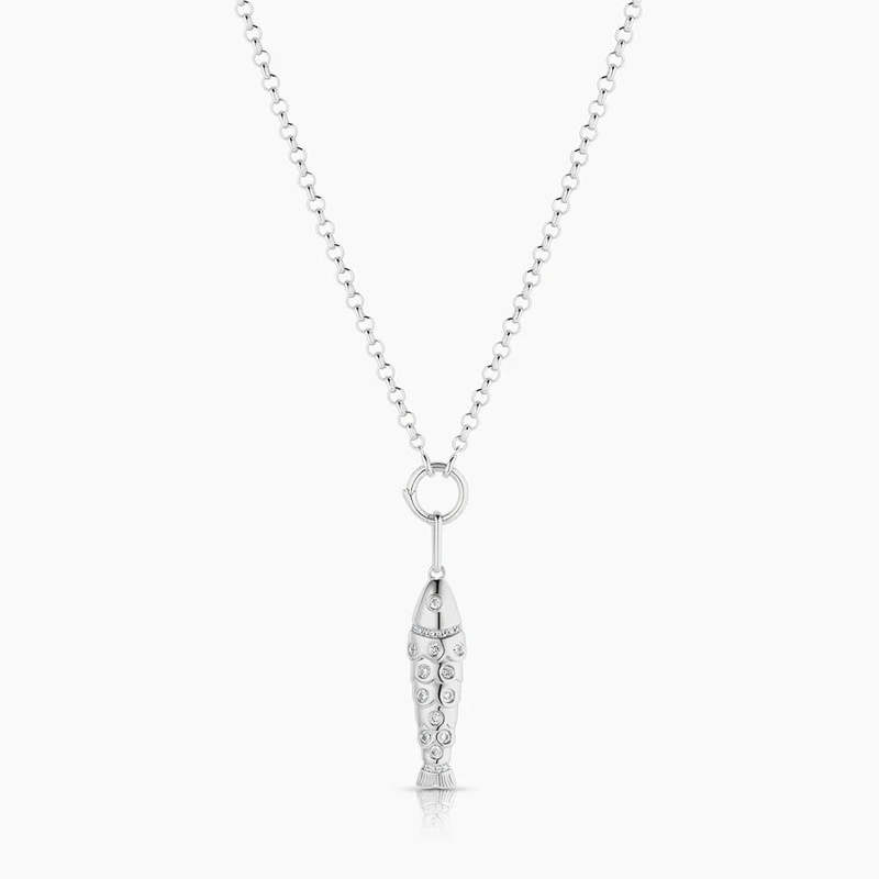 Thatch Cubic Zirconia Fish Charm