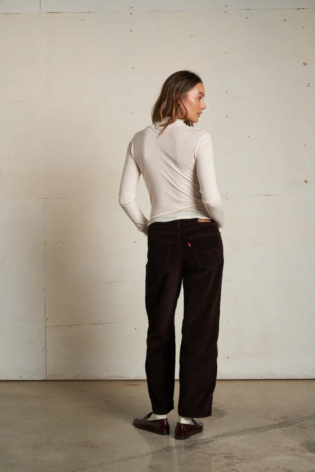 Perfect White Tee Kim Jersey Mock-Neck Top - Image 6 of 10