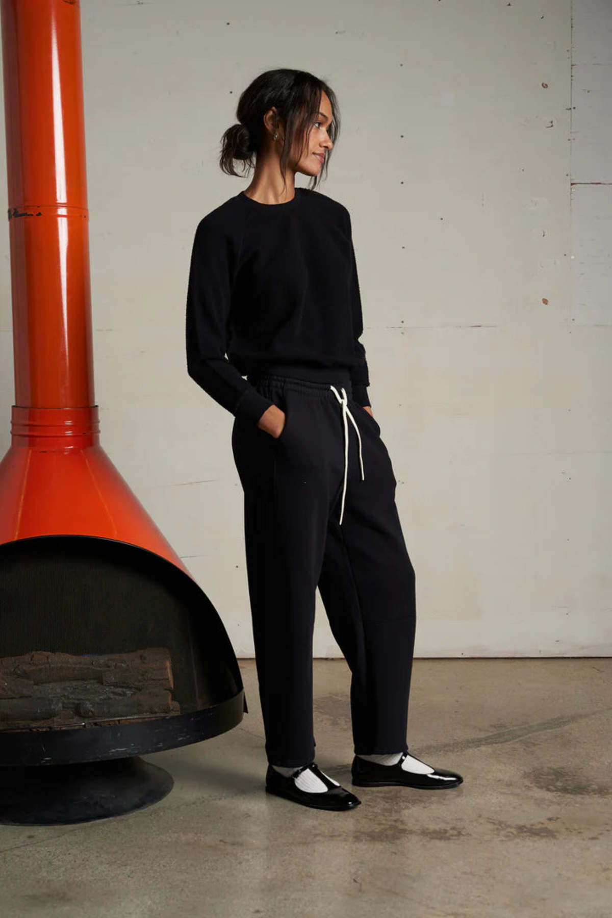 Perfect White Tee Ziggy Shrunken Crewneck Sweatshirt - True Black - Image 2 of 4