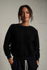 Perfect White Tee Ziggy Shrunken Crewneck Sweatshirt - True Black - Thumbnail 3