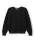 Perfect White Tee Ziggy Shrunken Crewneck Sweatshirt - True Black - Thumbnail 4