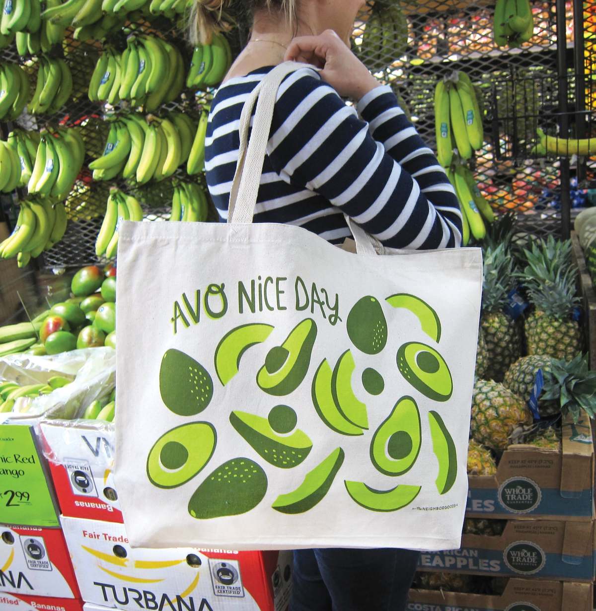 The Neighborgoods Avocado Tote Bag - Image 2 of 6