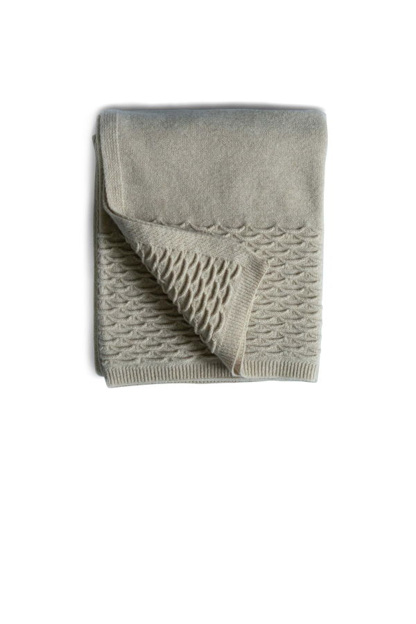 Evangeline Knit Scallops Baby Blanket