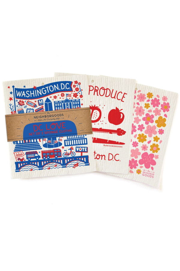 The Neighborgoods DC Love Sponge Cloths Set of 3