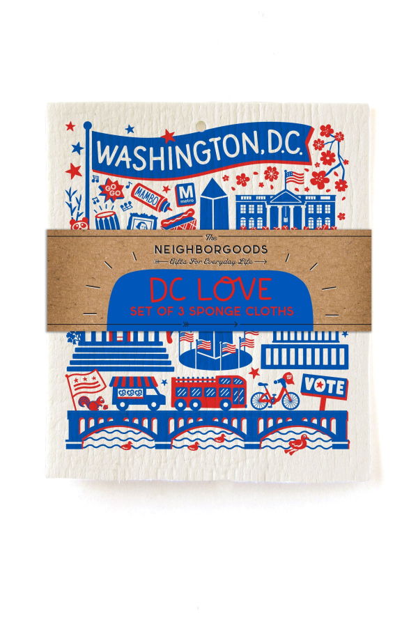 The Neighborgoods DC Love Sponge Cloths Set of 3