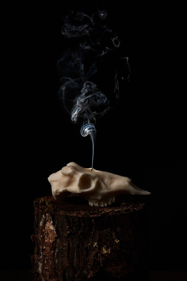 Evangeline Deer Skull Candle