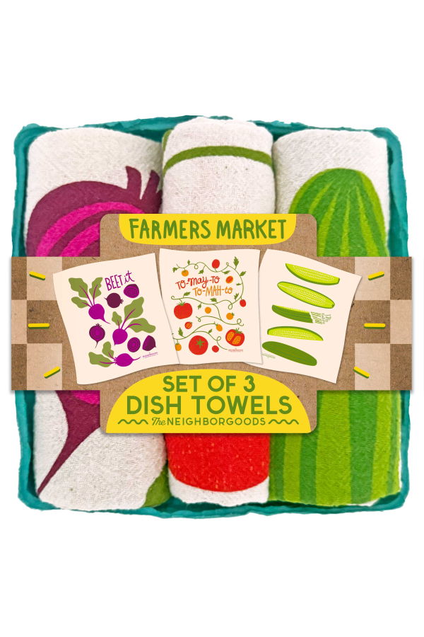 The Neighborgoods Farmers Market Dish Towel Set of 3