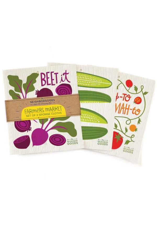 The Neighborgoods Farmers Market Sponge Cloth Set of 3